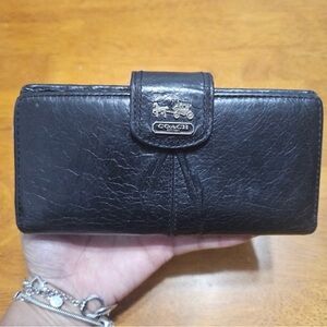 SOLD Coach Black Leather Clutch Wallet